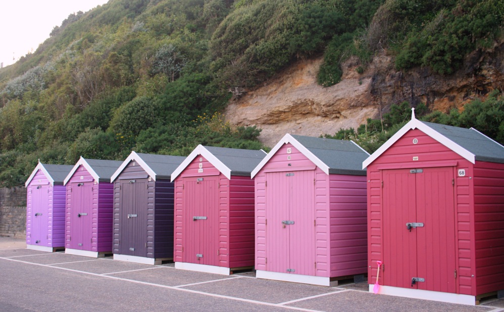 Pink Bathing hut Bournemouth