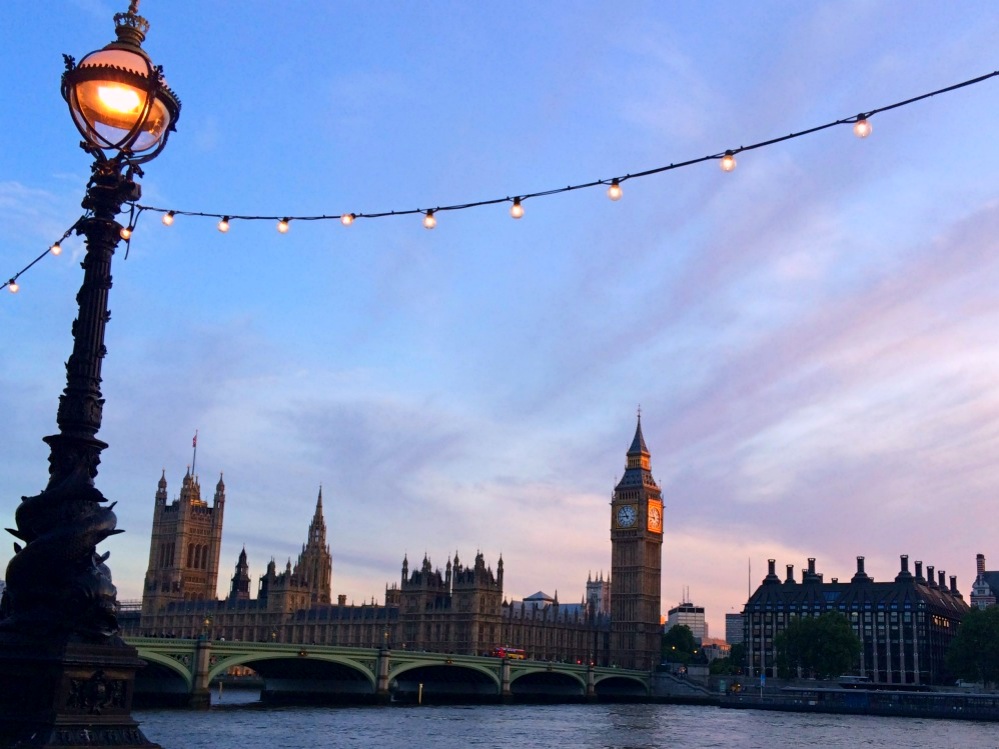 Coucher de soleil coloré sur la southbank