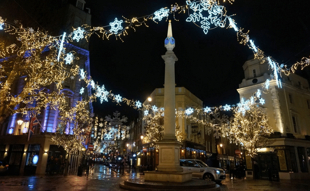 Londres en un jour pendant Noël